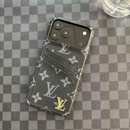 Leather Card Slot Case For iPhone 12-17 Series