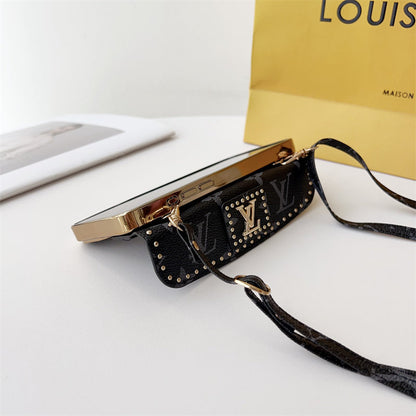 Monogram LV Leather iPhone Case 13-16 Series