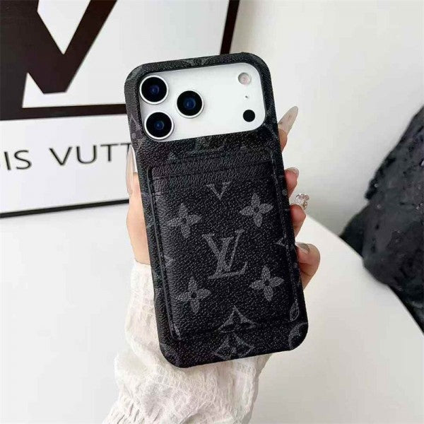 Leather Card Holder Case for iPhone 12-17 Series