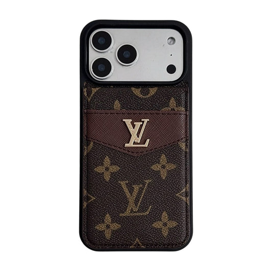 Louis V Card Holder Case For iPhone 12-17