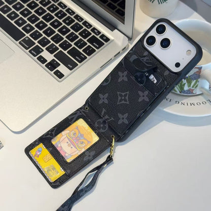 Luxury Leather Case Card Holder For iPhone 17 / 16 / 15 / 14